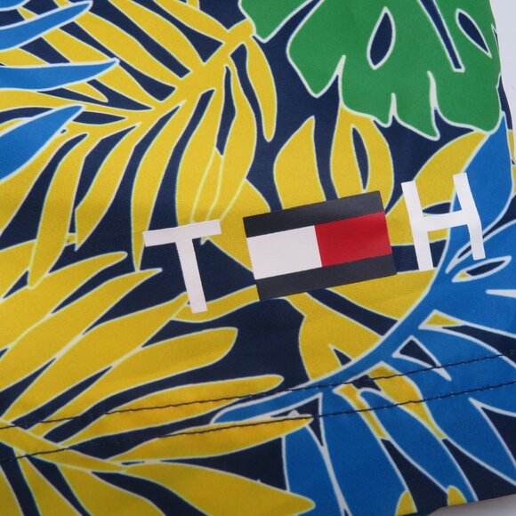 Tommy Hilfiger 6.5" Swim Trunks Men XXL New‎ Short Maillot Floral Blue Yellow - Picture 2 of 9